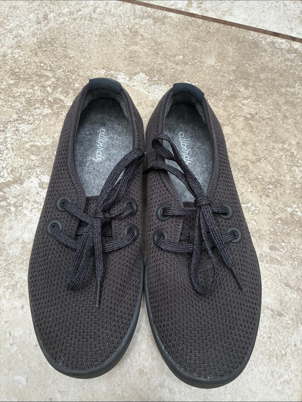 allbirds Women’s Grey Knit Lace-Up Sneakers